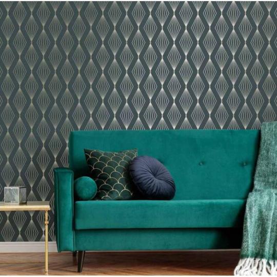 sotetzold arany mintas tepta artdeco elegans fenyes csillogo texturalt feluletu falidekor lakas otthon iroda szalon etterem szalloda etkezo nappali dekoracio.jpg